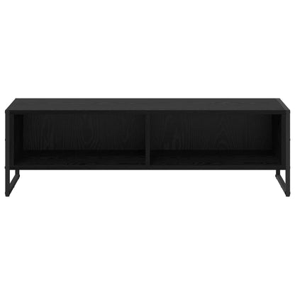 vidaXL TV Cabinet 100 x 36.5 x 30.5 cm Black Oak Engineered Wood