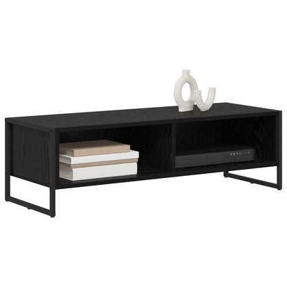 vidaXL TV Cabinet 100 x 36.5 x 30.5 cm Black Oak Engineered Wood