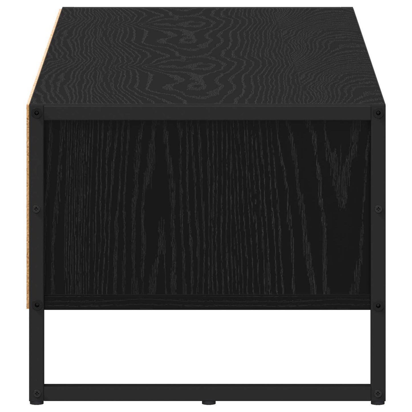 vidaXL TV Cabinet 100 x 36.5 x 30.5 cm Black Oak Engineered Wood