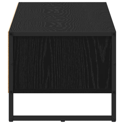 vidaXL TV Cabinet 100 x 36.5 x 30.5 cm Black Oak Engineered Wood