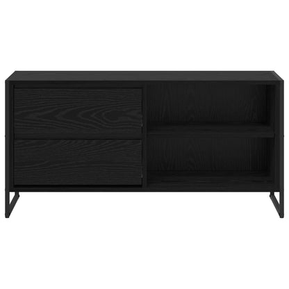 vidaXL TV Cabinet 100 x 36 x 49.5 cm Black Oak Engineered Wood