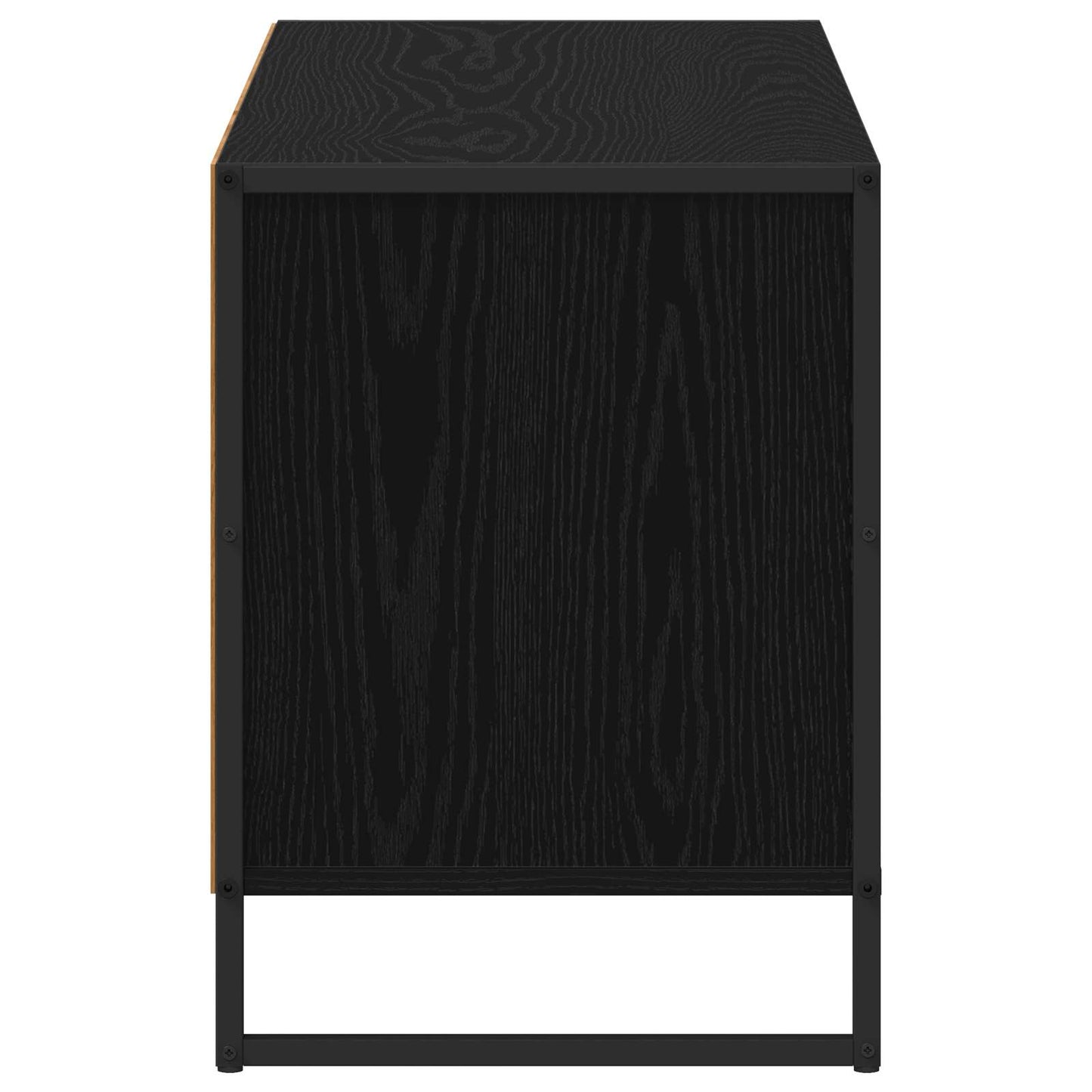 vidaXL TV Cabinet Black Oak 100 x 36 x 49.5 cm Engineered Wood