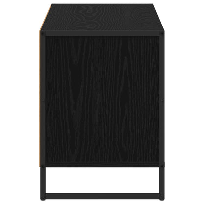vidaXL TV Cabinet Black Oak 100 x 36 x 49.5 cm Engineered Wood