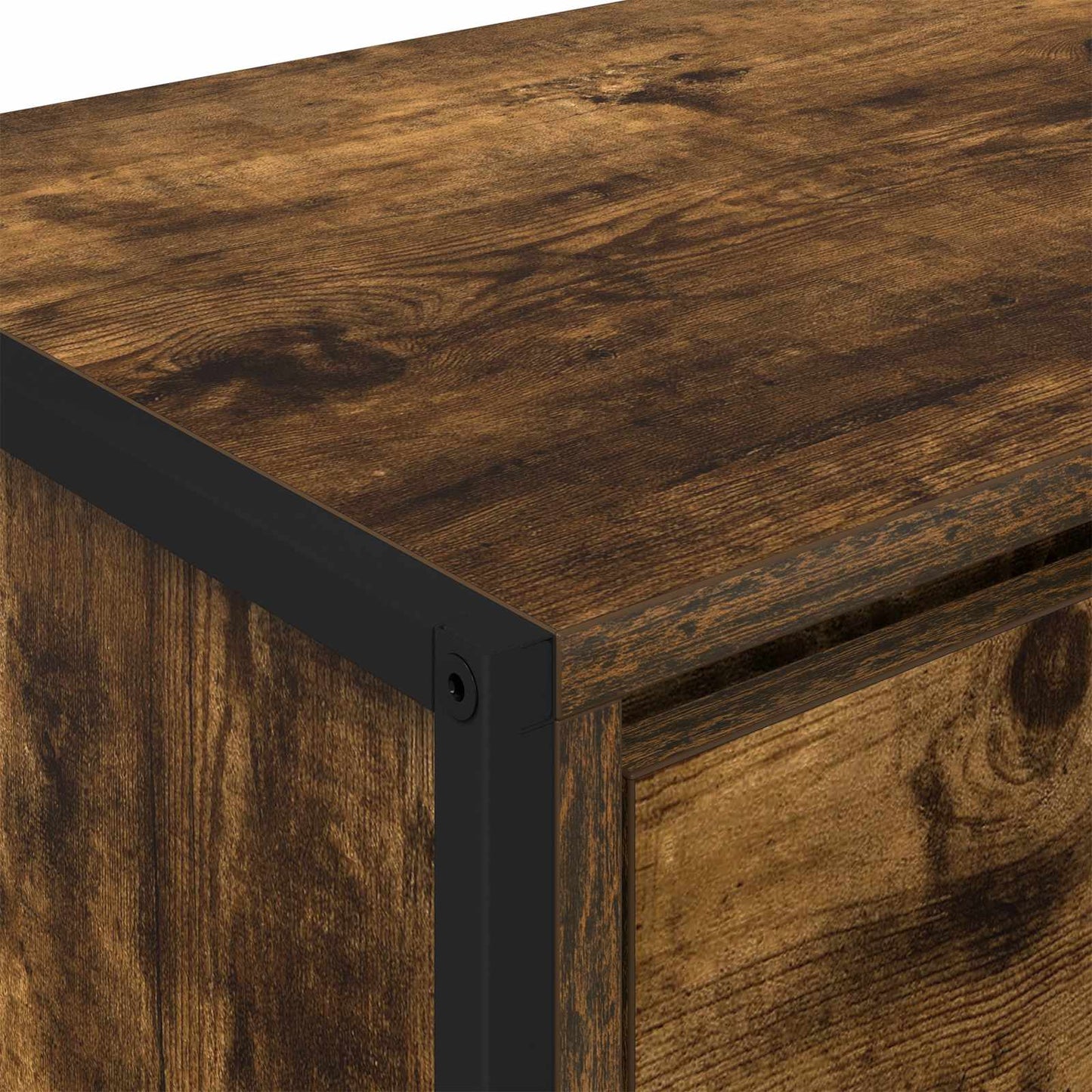 vidaXL TV Cabinet Smoke Oak 100 x 36 x 49.5 cm Engineered Wood