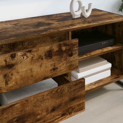 vidaXL TV Cabinet Smoke Oak 100 x 36 x 49.5 cm Engineered Wood
