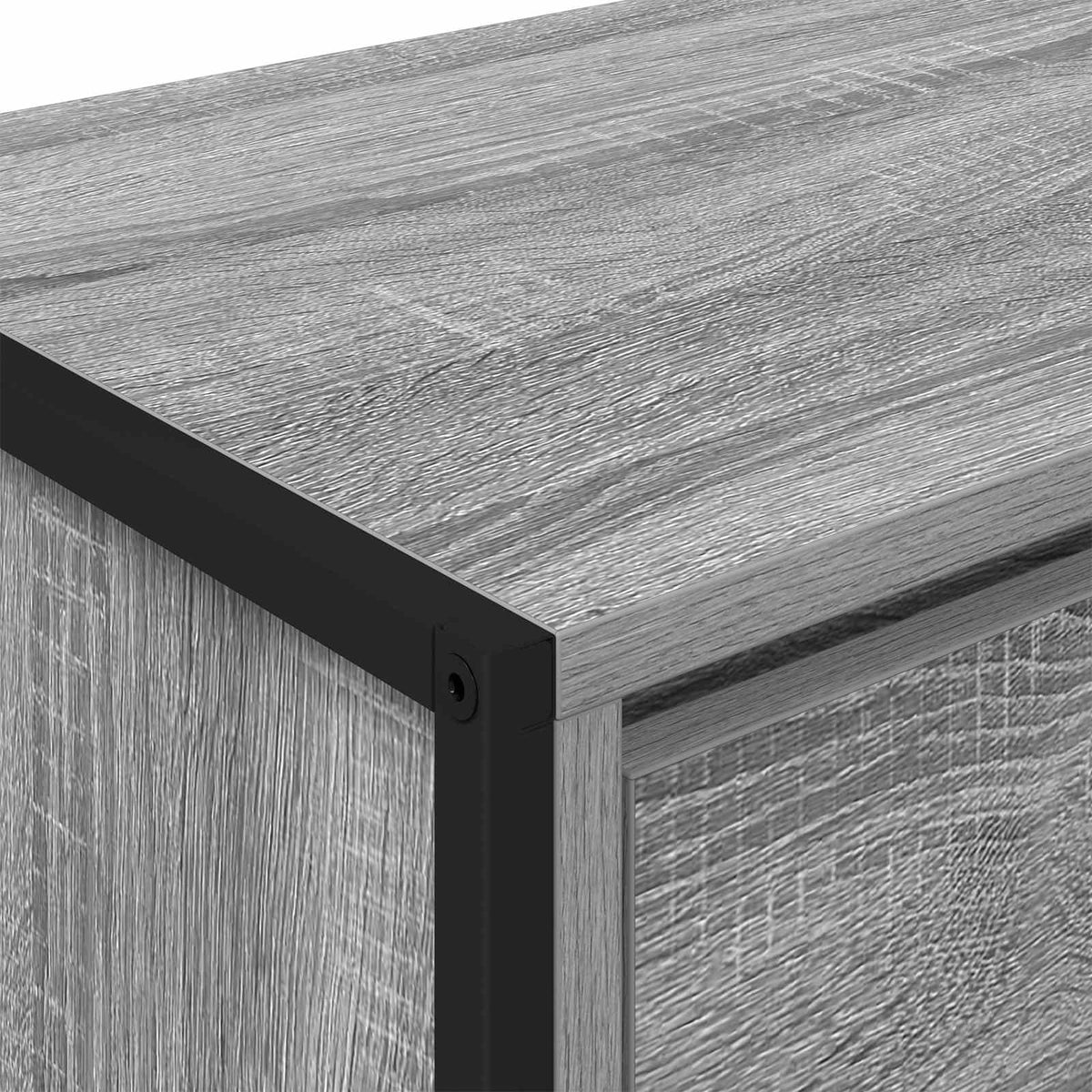 vidaXL TV Cabinet 100 x 36 x 49.5 cm Grey Sonoma Engineered Wood