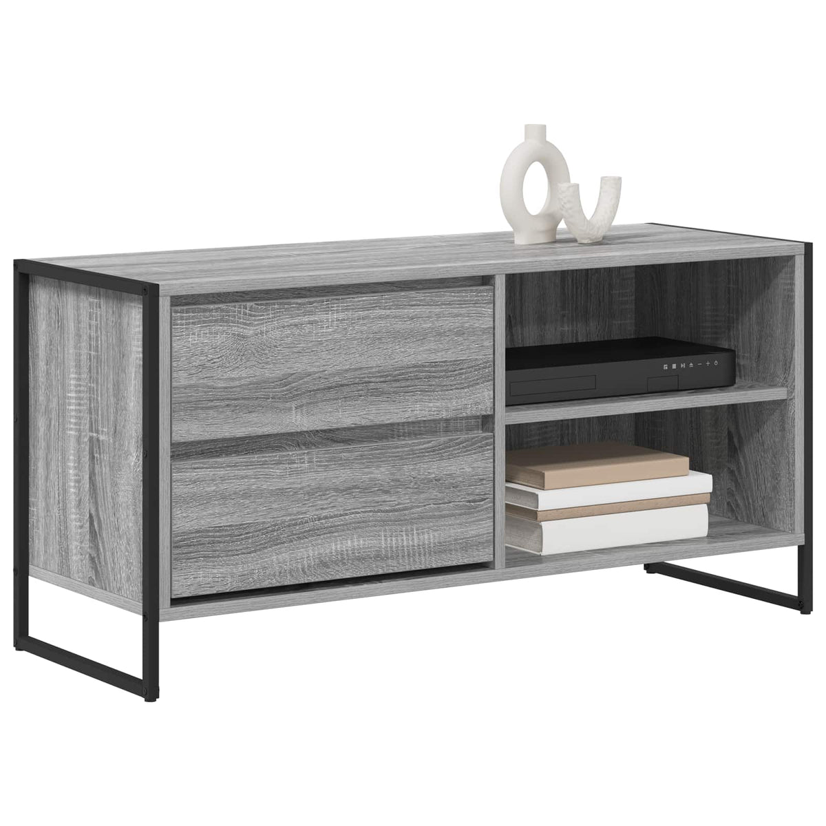 vidaXL TV Cabinet 100 x 36 x 49.5 cm Grey Sonoma Engineered Wood