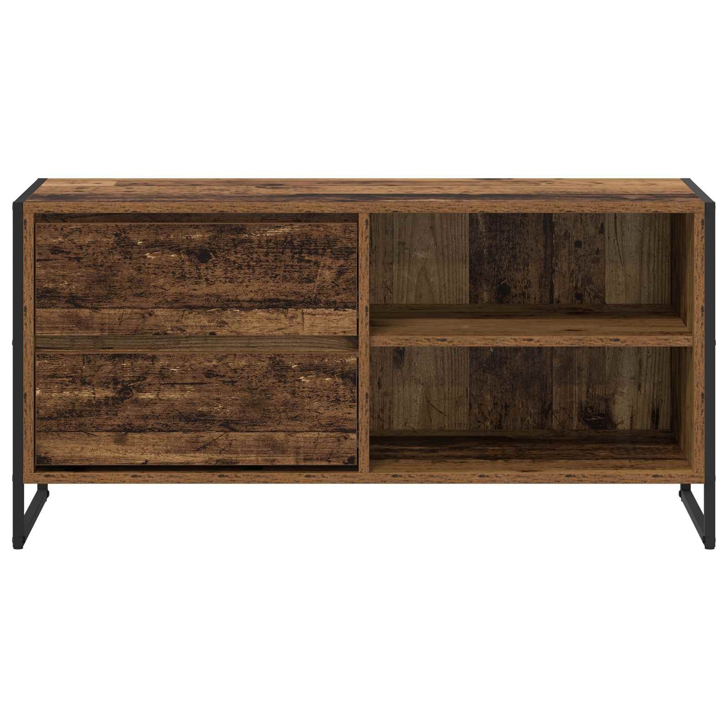 vidaXL TV Cabinet Old Wood 100 x 36 x 49.5 cm Engineered Wood