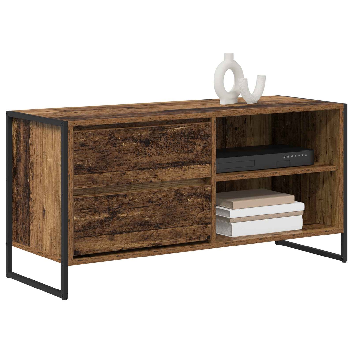vidaXL TV Cabinet Old Wood 100 x 36 x 49.5 cm Engineered Wood