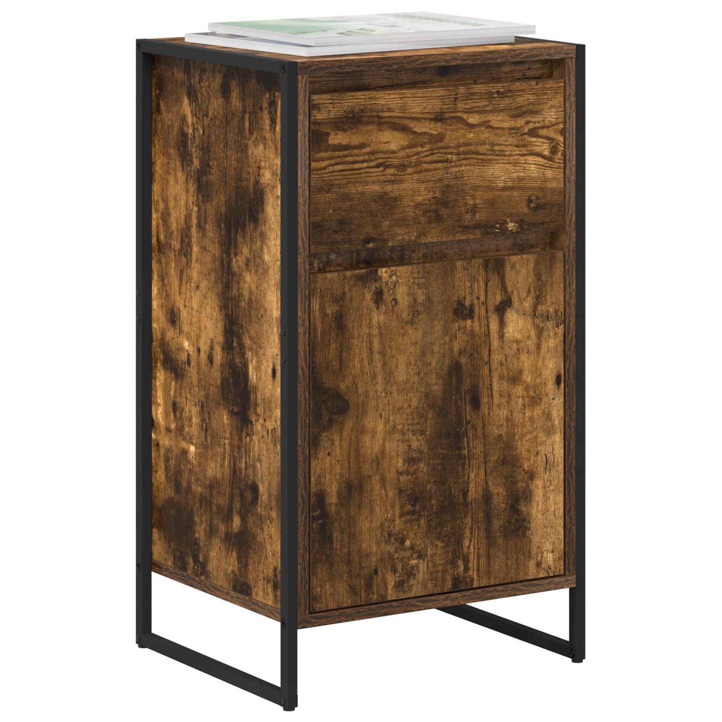 vidaXL Sideboard Smoke Oak 43 x 36 x 75.5 cm Engineered Wood