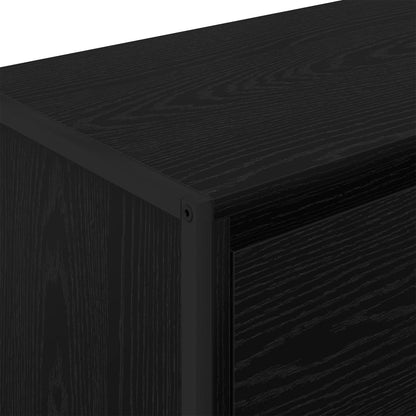 vidaXL Sideboard Black Oak 79 x 36 x 75.5 cm Engineered Wood