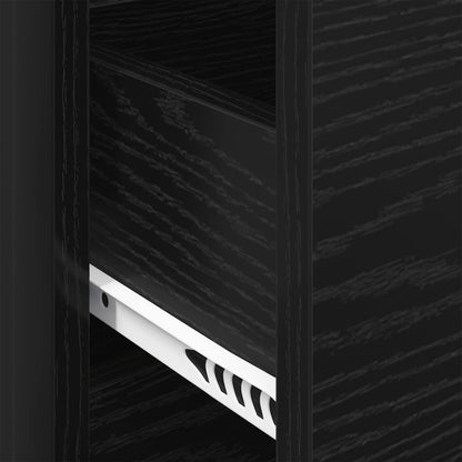 vidaXL Sideboard Black Oak 79 x 36 x 75.5 cm Engineered Wood