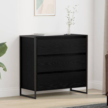 vidaXL Sideboard Black Oak 79 x 36 x 75.5 cm Engineered Wood