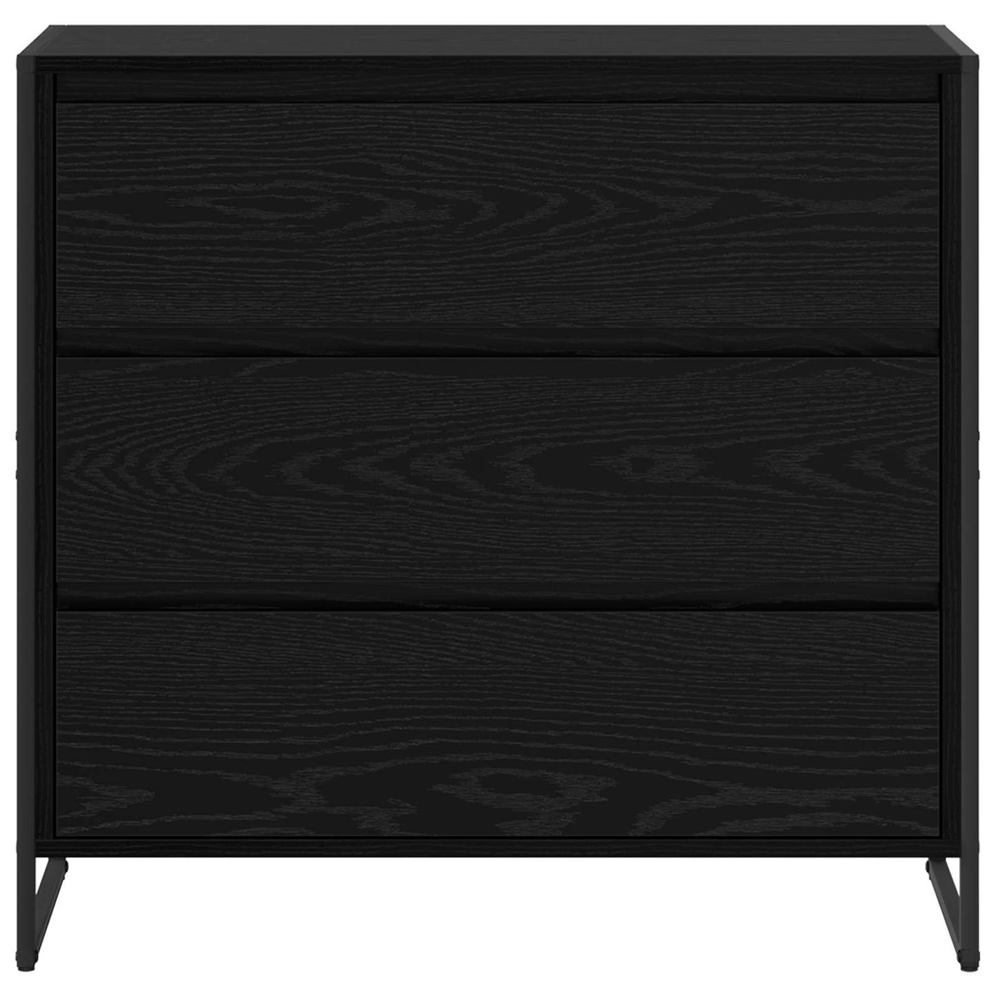 vidaXL Sideboard Black Oak 79 x 36 x 75.5 cm Engineered Wood