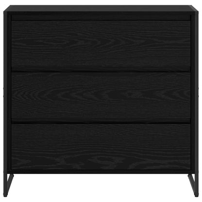 vidaXL Sideboard Black Oak 79 x 36 x 75.5 cm Engineered Wood