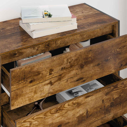 vidaXL Sideboard Smoke Oak 79 x 36 x 75.5 cm Engineered Wood
