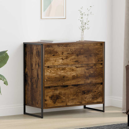 vidaXL Sideboard Smoke Oak 79 x 36 x 75.5 cm Engineered Wood