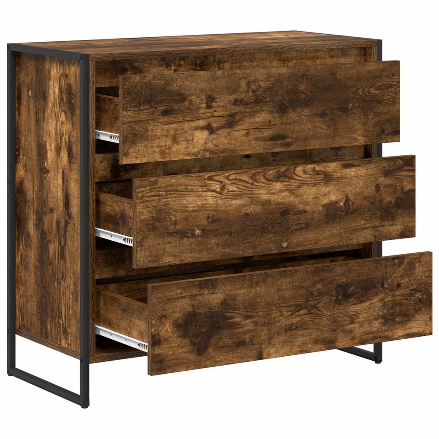 vidaXL Sideboard Smoke Oak 79 x 36 x 75.5 cm Engineered Wood