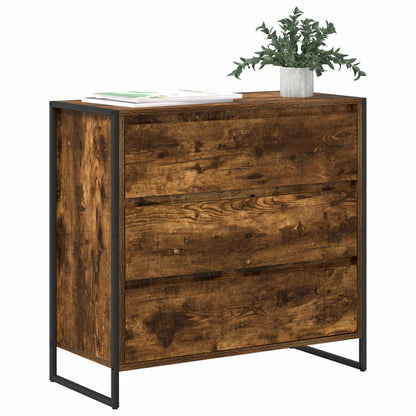 vidaXL Sideboard Smoke Oak 79 x 36 x 75.5 cm Engineered Wood