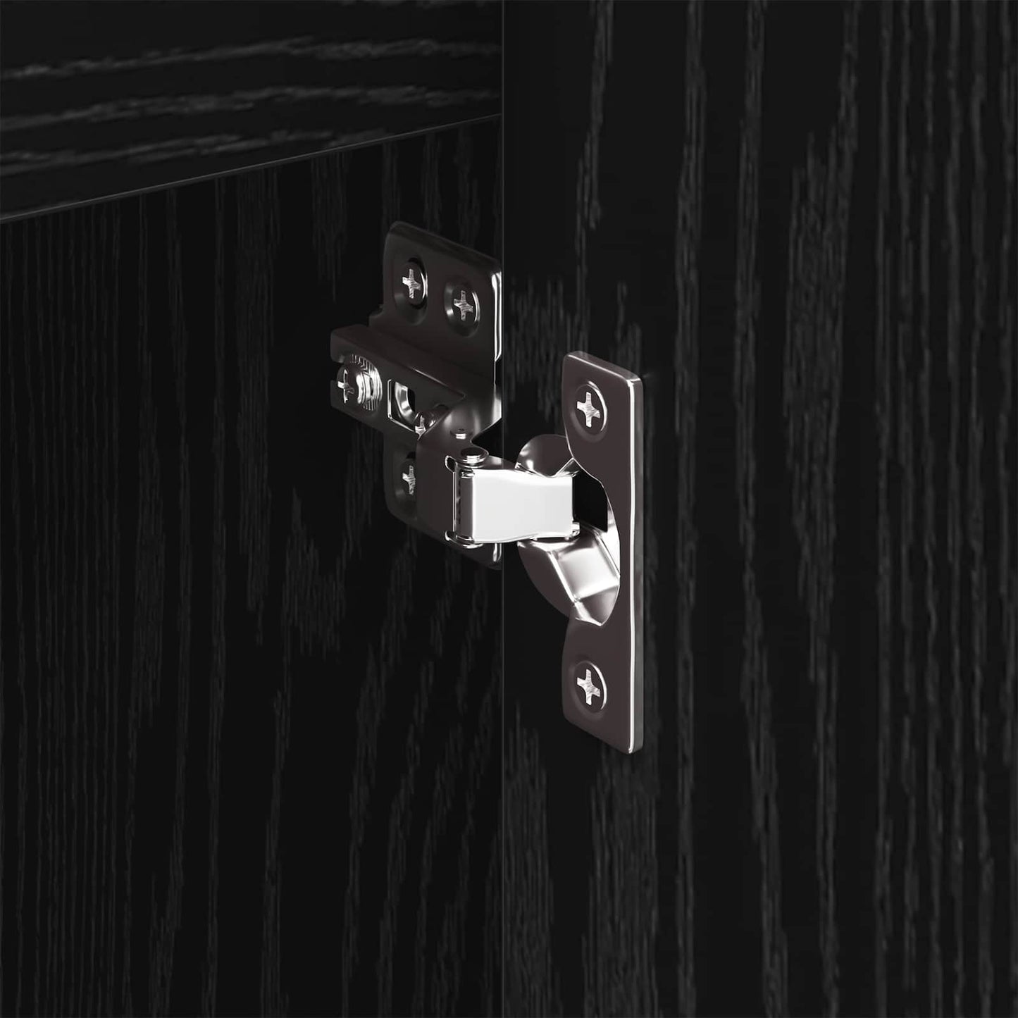 vidaXL Side Cabinet Black Oak 79 x 36 x 75 cm Engineered Wood