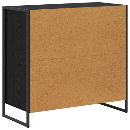 vidaXL Side Cabinet Black Oak 79 x 36 x 75 cm Engineered Wood