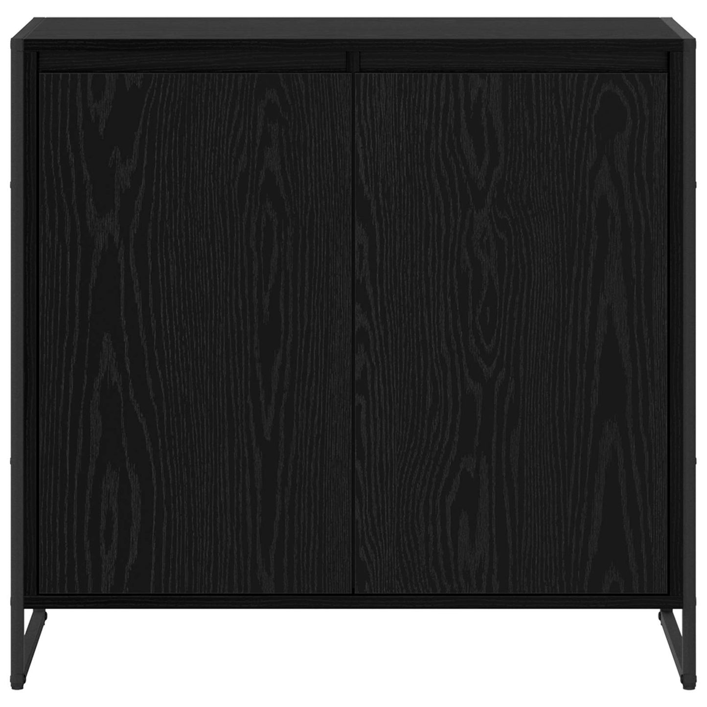 vidaXL Side Cabinet Black Oak 79 x 36 x 75 cm Engineered Wood