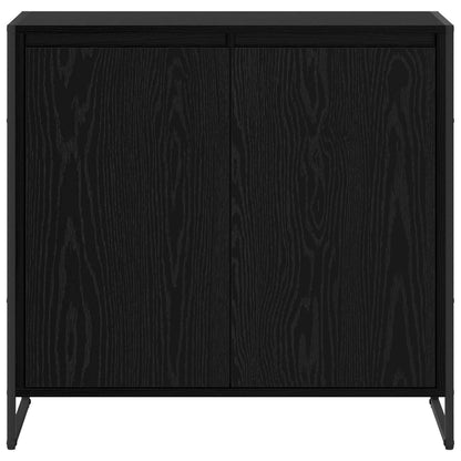 vidaXL Side Cabinet Black Oak 79 x 36 x 75 cm Engineered Wood