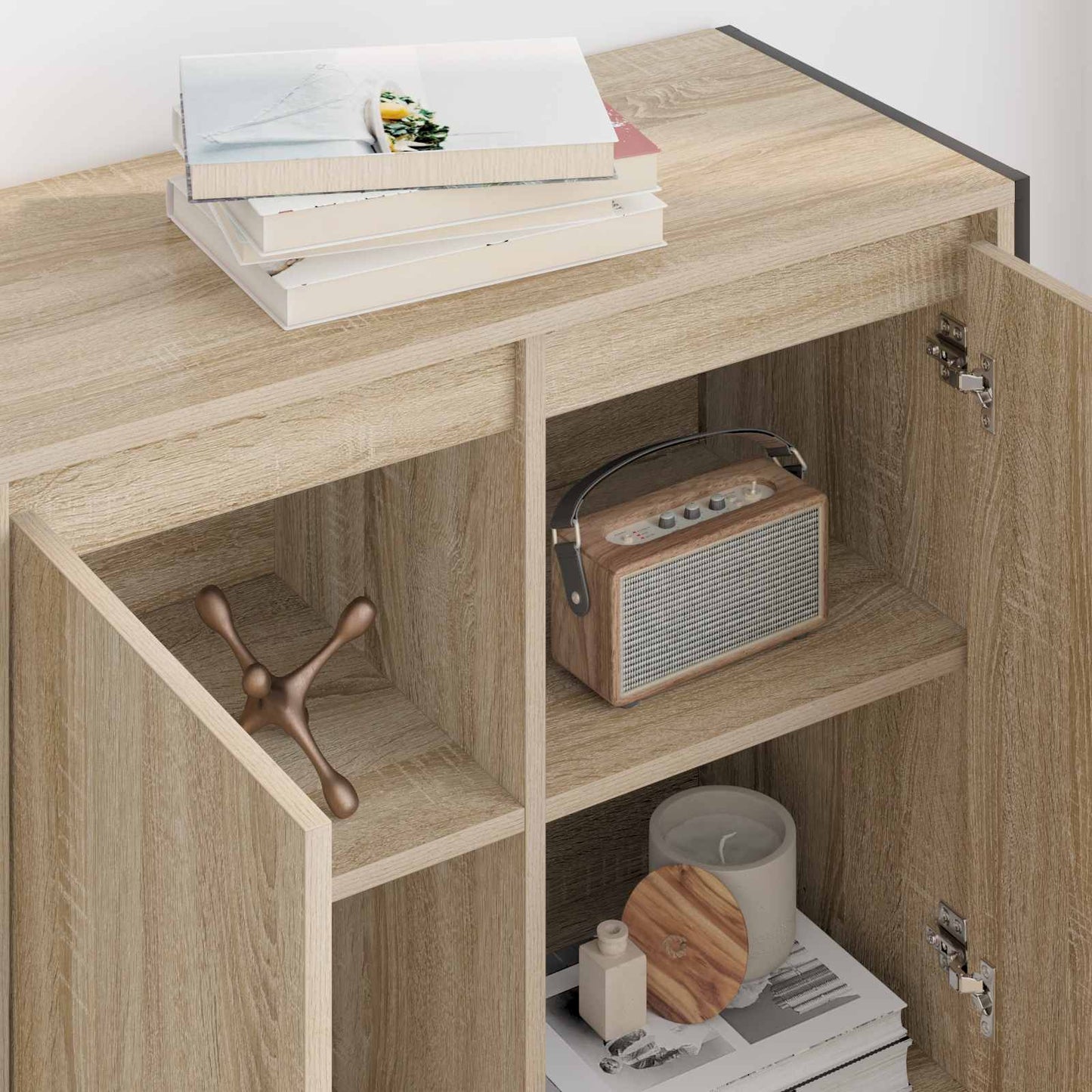 vidaXL Side Cabinet Sonoma 79 x 36 x 75 cm Engineered Wood