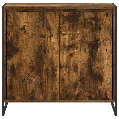 vidaXL Side Cabinet Smoke Oak 79 x 36 x 75 cm Engineered Wood
