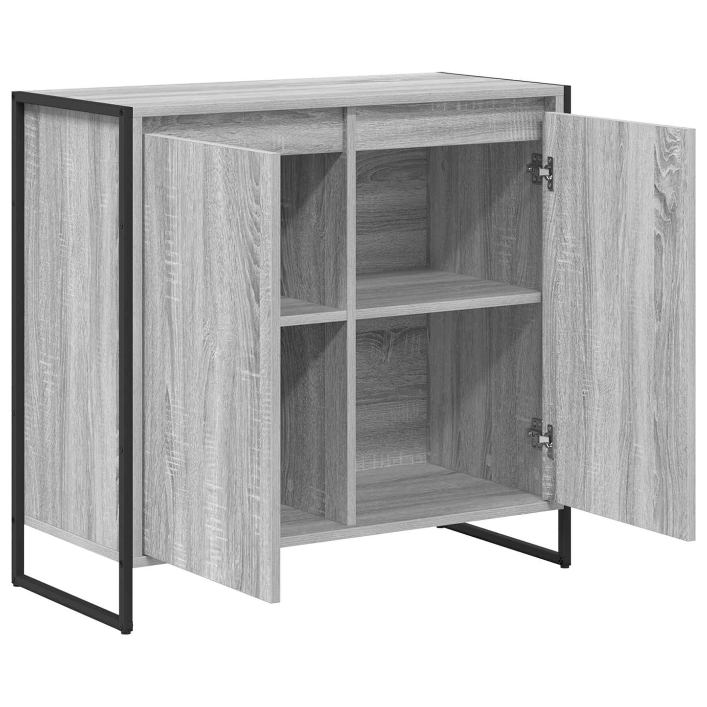 vidaXL Side Cabinet Grey Sonoma 79 x 36 x 75 cm Engineered Wood