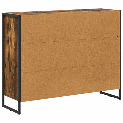 vidaXL Side Cabinet Smoke Oak 96.5 x 30 x 75 cm Engineered Wood
