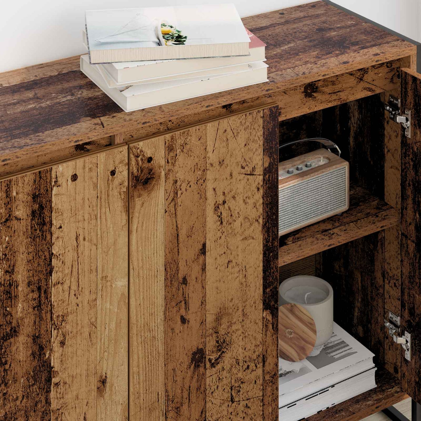 vidaXL Side Cabinet Old Wood 96.5 x 30 x 75 cm Engineered Wood
