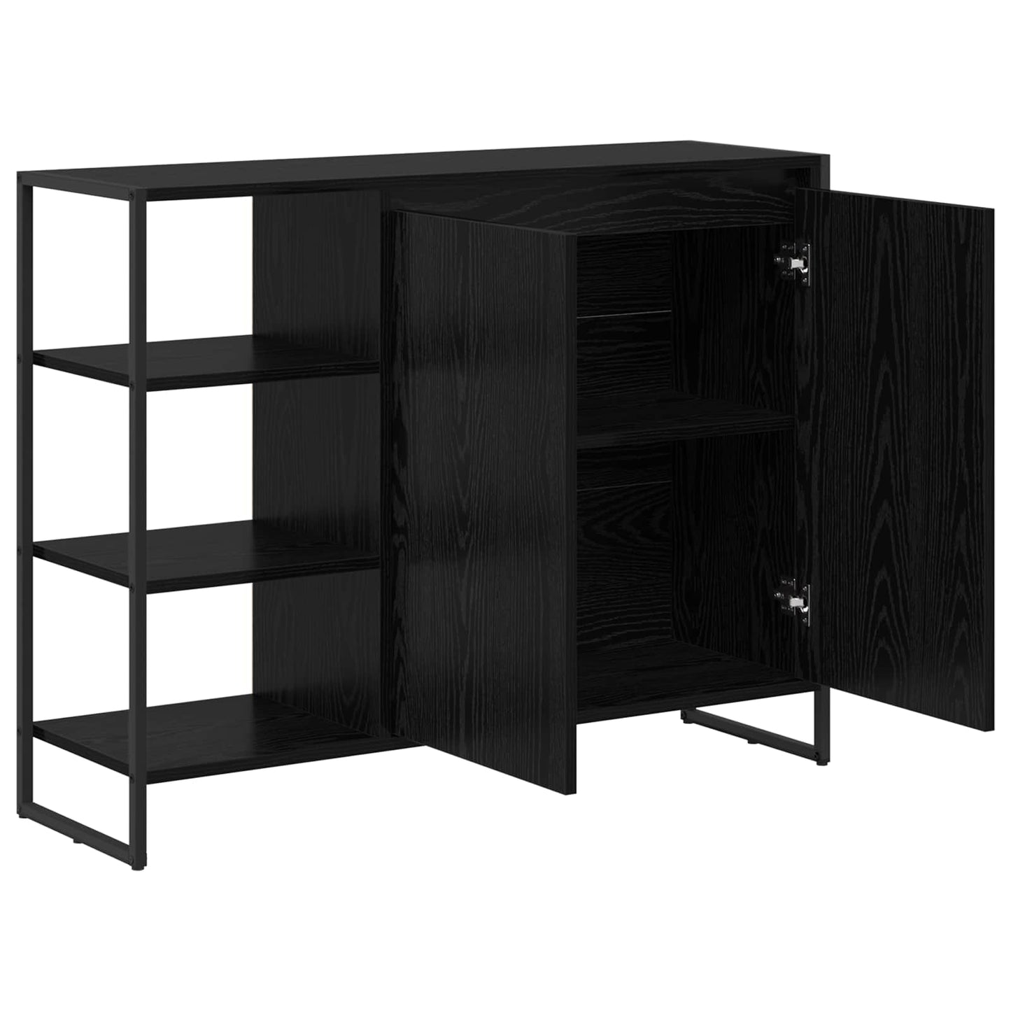 vidaXL Side Cabinet Black Oak 96.5 x 30 x 75 cm Engineered Wood