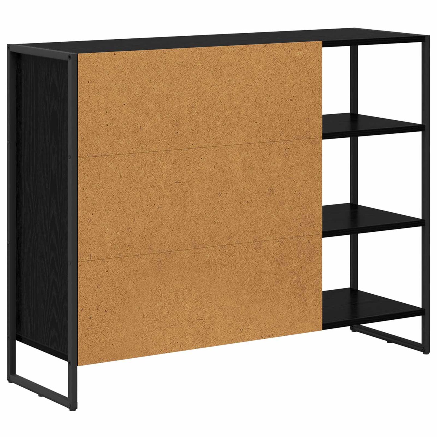 vidaXL Side Cabinet Black Oak 96.5 x 30 x 75 cm Engineered Wood
