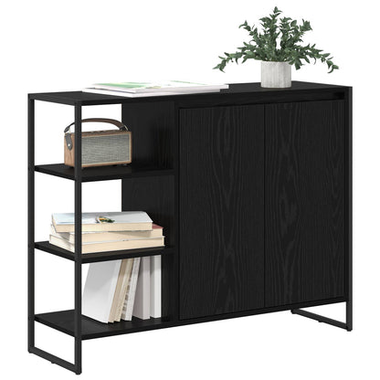 vidaXL Side Cabinet Black Oak 96.5 x 30 x 75 cm Engineered Wood