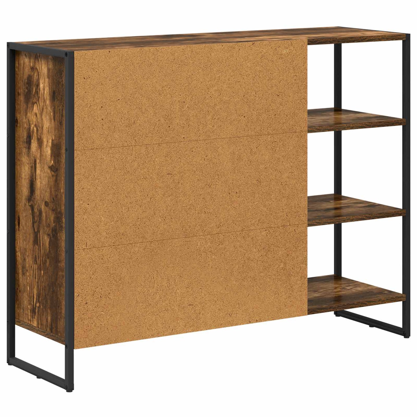 vidaXL Side Cabinet Smoke Oak 96.5 x 30 x 75 cm Engineered Wood