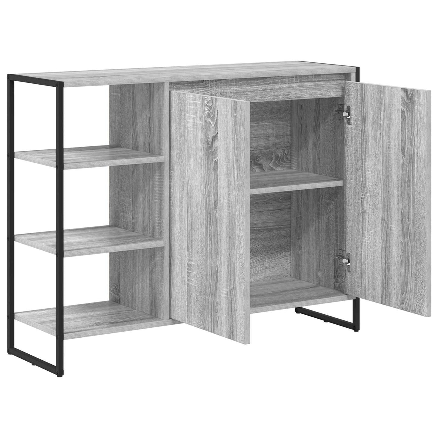 vidaXL Side Cabinet Grey Sonoma 96.5 x 30 x 75 cm Engineered Wood