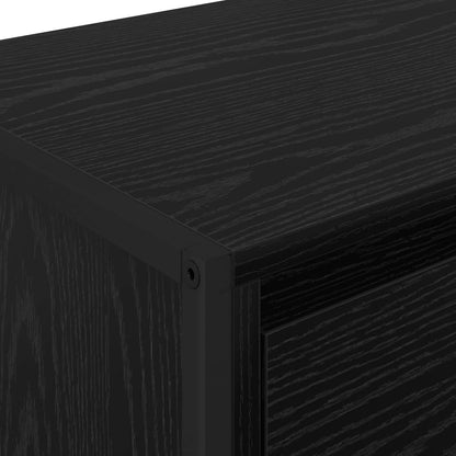 vidaXL TV Cabinet 100 x 36 x 49.5 cm Black Oak Engineered Wood