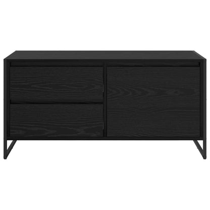vidaXL TV Cabinet Black Oak 100 x 36 x 49.5 cm Engineered Wood