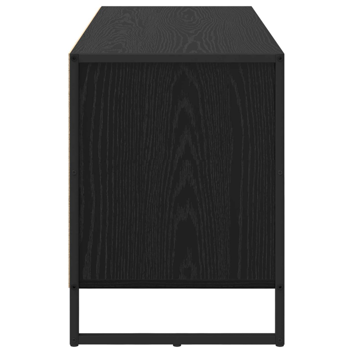 vidaXL TV Cabinet Black Oak 100 x 36 x 49.5 cm Engineered Wood
