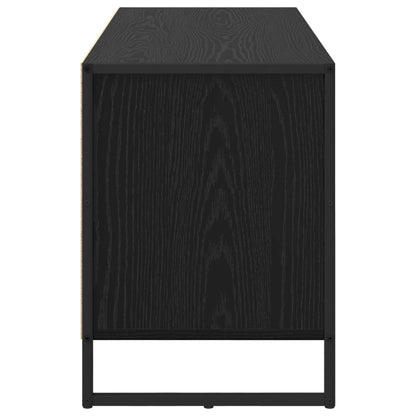 vidaXL TV Cabinet Black Oak 100 x 36 x 49.5 cm Engineered Wood