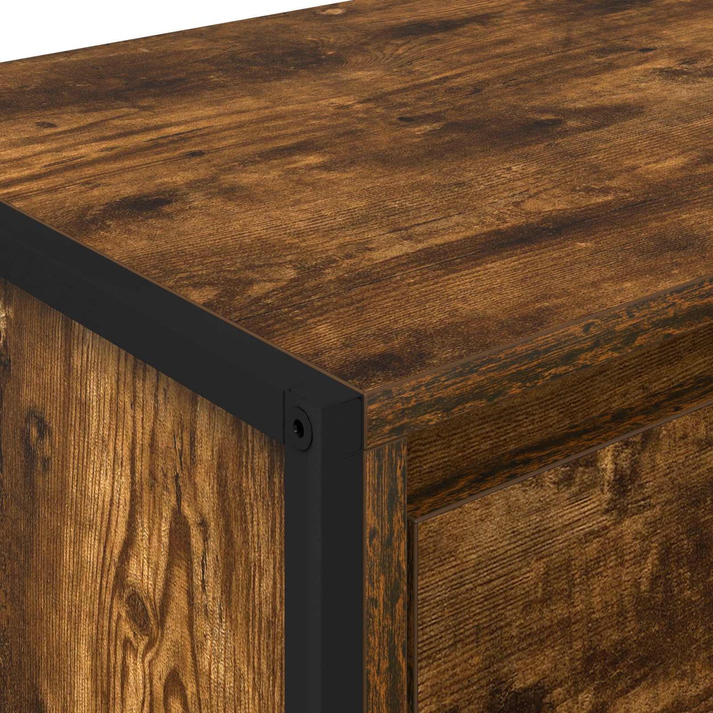vidaXL TV Cabinet Smoke Oak 100 x 36 x 49.5 cm Engineered Wood