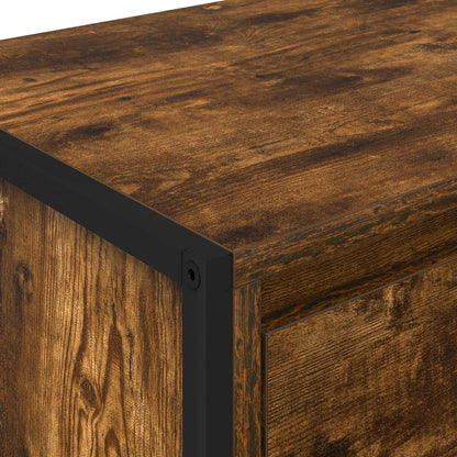vidaXL TV Cabinet 100 x 36 x 49.5 cm Smoked Oak Engineered Wood