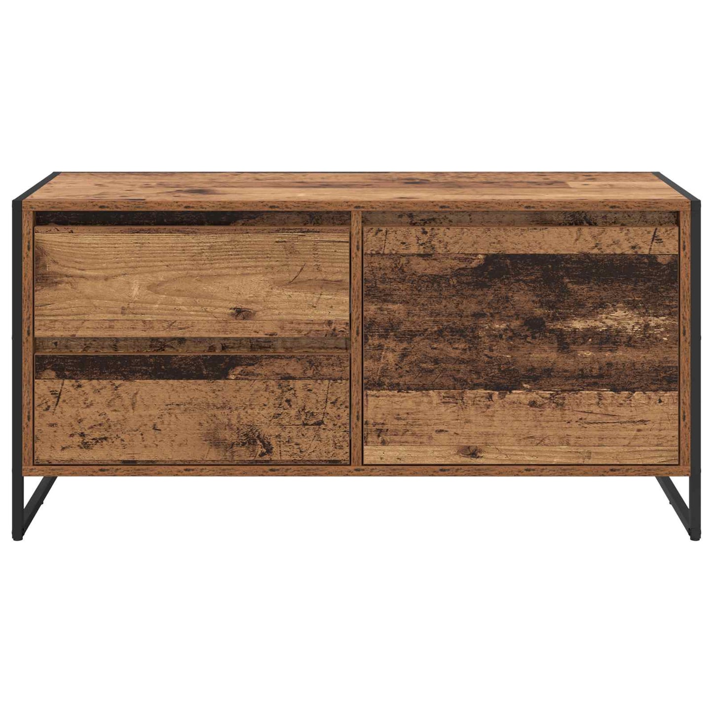 vidaXL TV Cabinet Old Wood 100 x 36 x 49.5 cm Engineered Wood