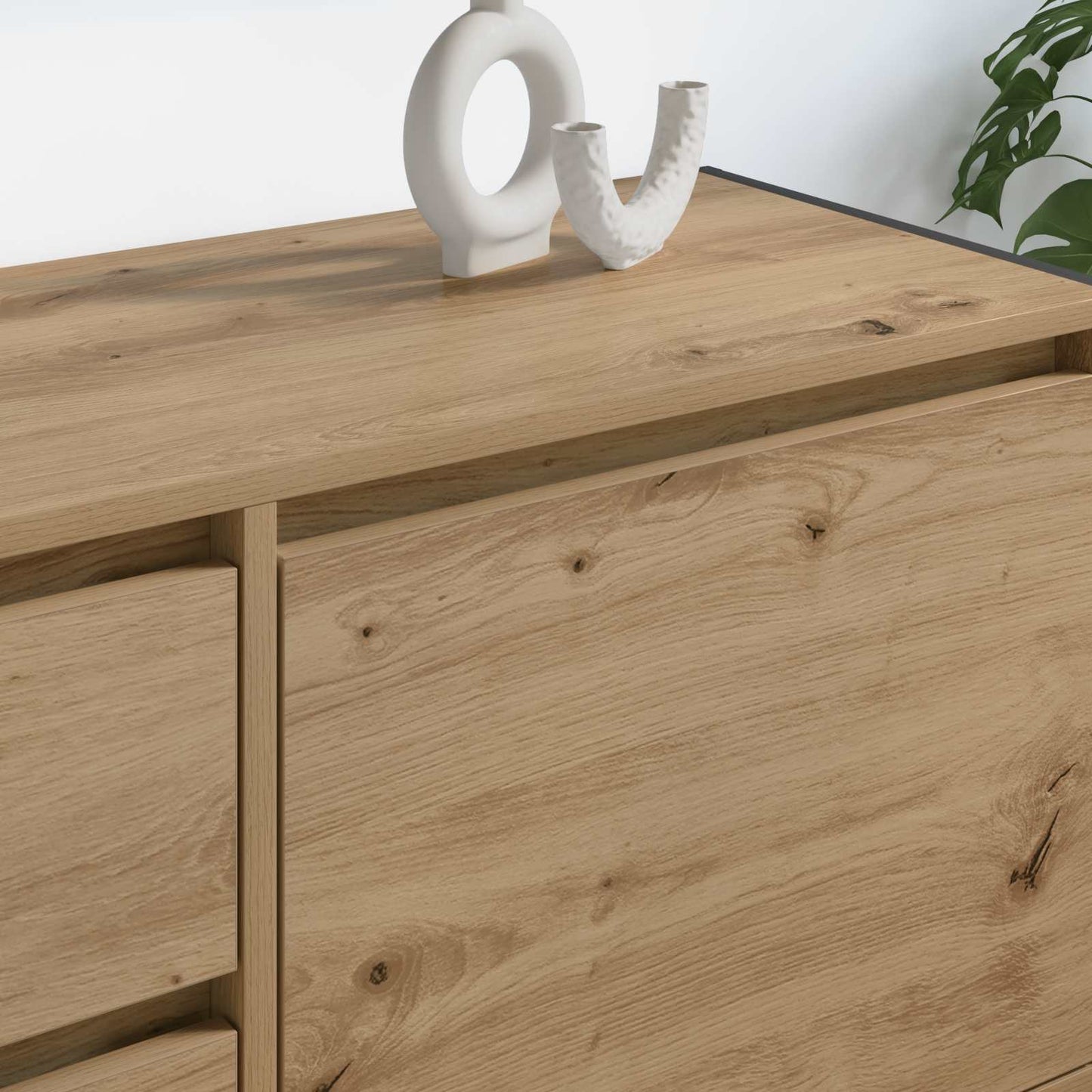 vidaXL TV Cabinet 100 x 36 x 49.5 cm Artisian Oak Engineered Wood