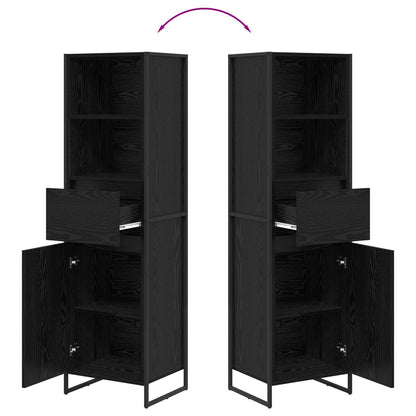vidaXL Book Cabinet Black Oak 43 x 36 x 150.5 cm Engineered Wood