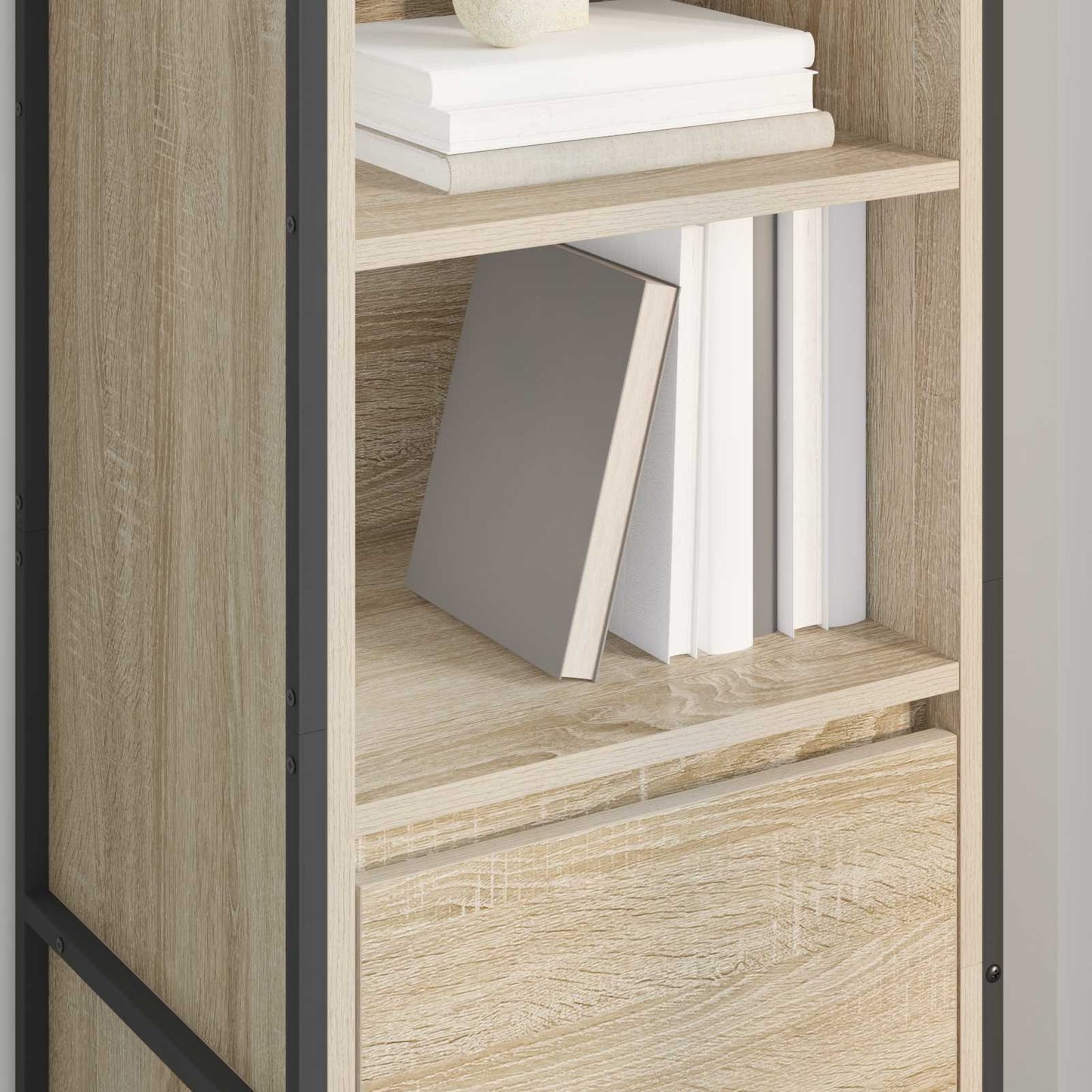 vidaXL Book Cabinet Sonoma 43 x 36 x 150.5 cm Engineered Wood