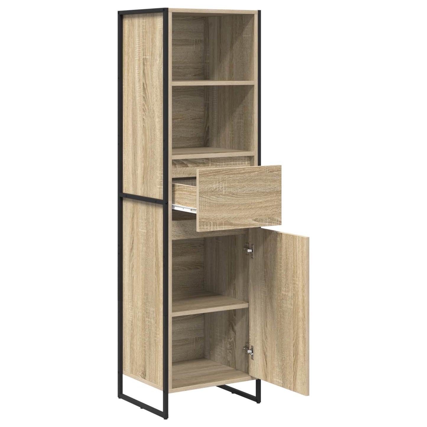 vidaXL Book Cabinet Sonoma 43 x 36 x 150.5 cm Engineered Wood