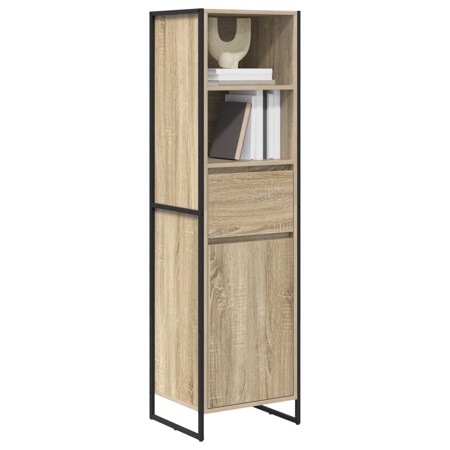 vidaXL Book Cabinet Sonoma 43 x 36 x 150.5 cm Engineered Wood