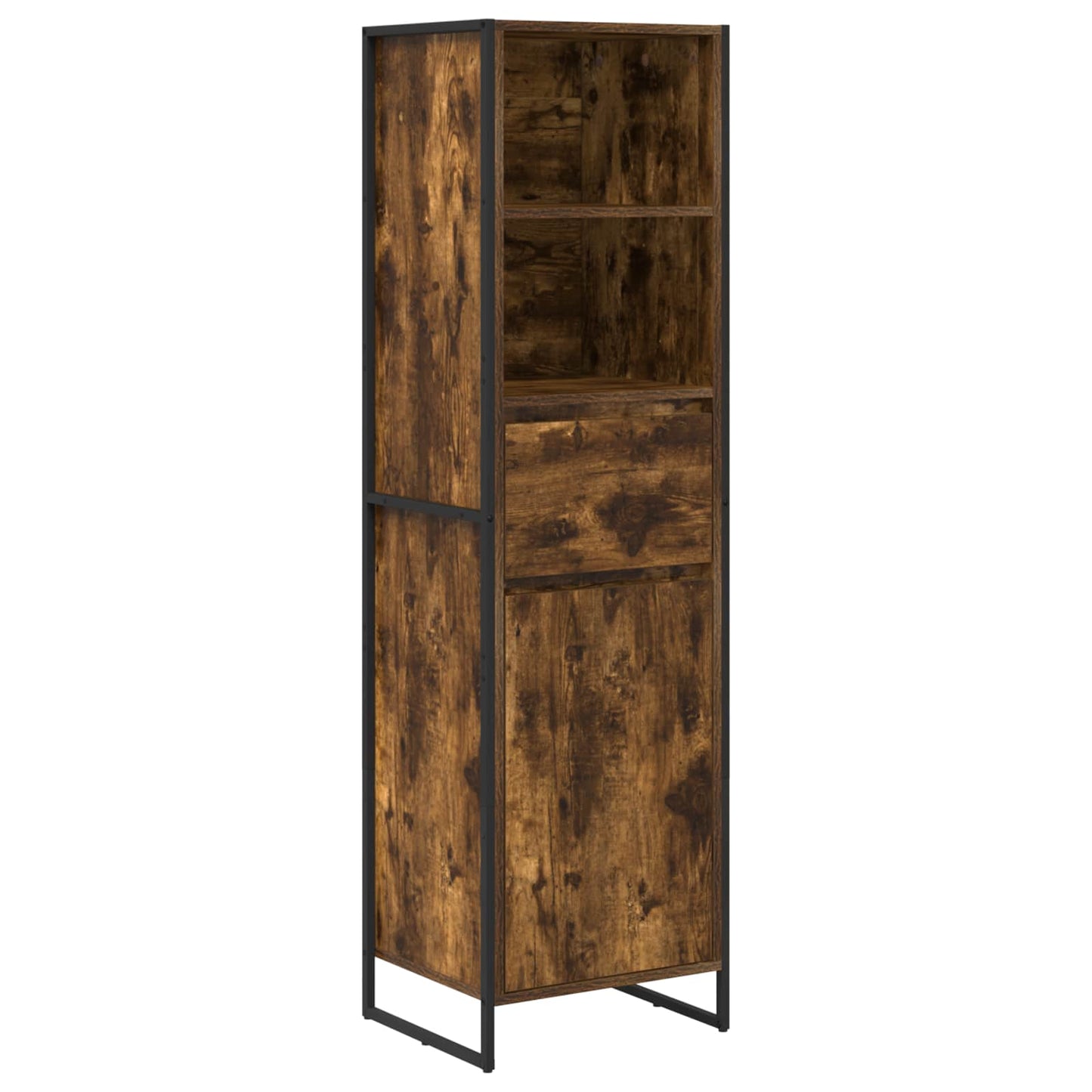 vidaXL Book Cabinet Smoke Oak 43 x 36 x 150.5 cm Engineered Wood